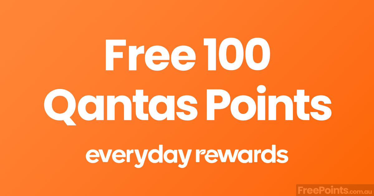 Fb Everyday Rewards Free 100 Qantas Points 