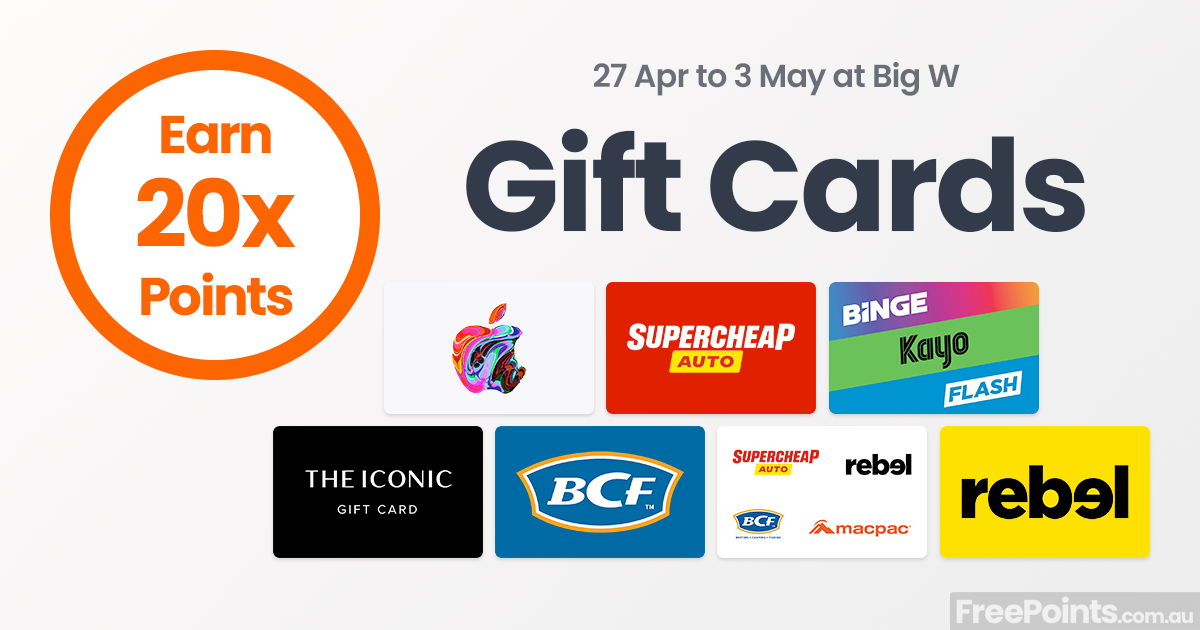 20x Everyday Rewards Points On Apple Gift Cards Woolworths, 41% OFF
